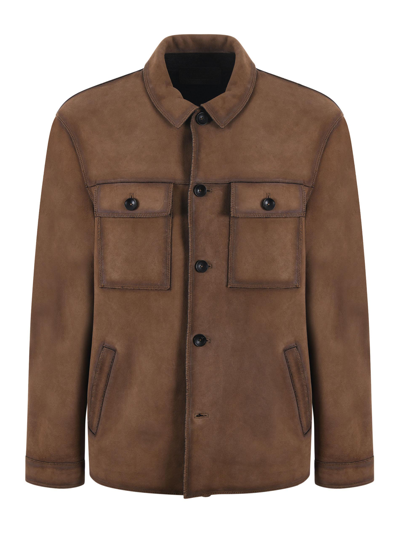 The Jack Leathers Jacket In Marrone