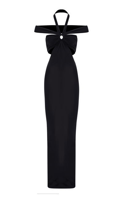 The New Arrivals Ilkyaz Ozel Lovisa Cutout Maxi Dress In Black