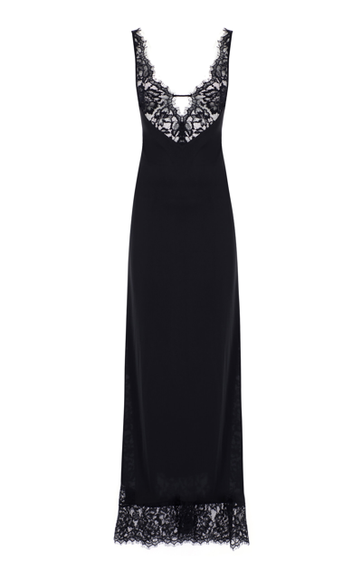 The New Arrivals Ilkyaz Ozel Raine Lace-trimmed Gown In Black