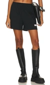 Alexander Wang High Waisted Pleated Short With Logo Elastic Clothing In Black
