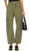 Citizens Of Humanity Marcelle Straight Twill Cargo Pants In Olive