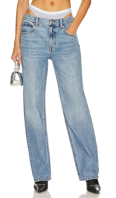 Alexander Wang Loose Jean Skinny Grey Undie In Blue