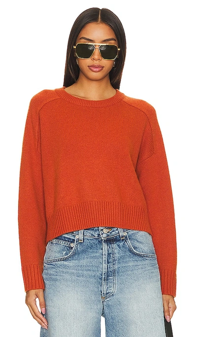 Autumn Cashmere Cropped Boxy Jumper In Rust