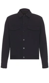 Theory River Neoteric Twill Jacket In Navy