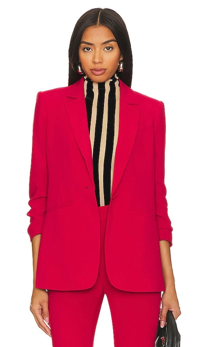 Cinq À Sept Crepe Khloe Blazer In Red