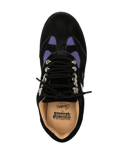 Kidsuper Panelled Suede Lace-up Shoes In Black