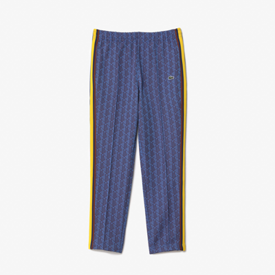 Lacoste Jacquard Monogrammed Paris Tracksuit Bottoms - L - 5 In Blue