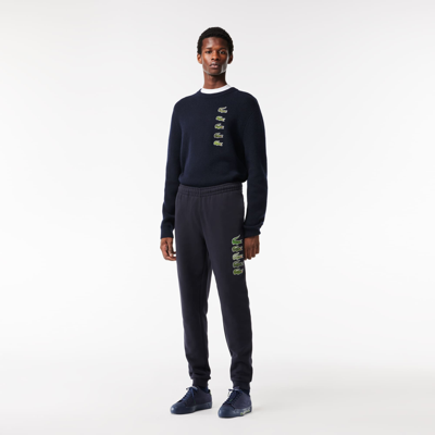 Lacoste Men's Iconic Print Joggers - M - 4 In Blue