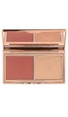 Charlotte Tilbury Hollywood Blush & Glow Glide Palette In Tan Deep