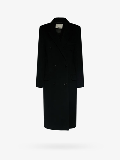 Isabel Marant Enarryli Wool-blend Long Coat In Black