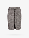 Tom Ford Virgin Wool Skirt With Prince Of Wales Motif In Black