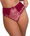 Pour Moi Sofia Embroidered High-waist Brief In Red