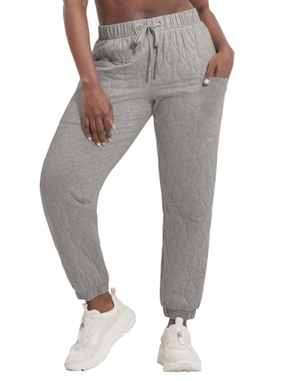 Ugg Lelia Quilted Joggers In Grey Heather