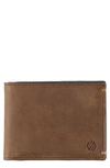 Johnston & Murphy Jackson Leather Wallet In Tan Oiled