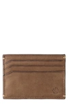 Johnston & Murphy Kingston Leather Card Case In Tan Oiled