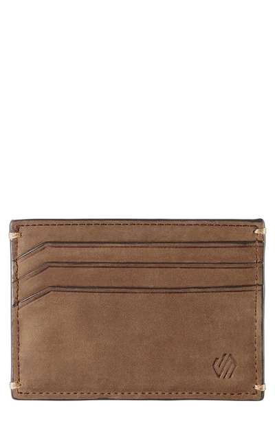 Johnston & Murphy Kingston Leather Card Case In Tan Oiled