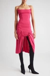 DION LEE VENTRAL BONED PLEATED DRESS