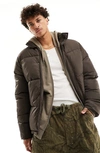 ASOS DESIGN WATER RESISTANT PUFFER JACKET WITH REMOVABLE HOOD