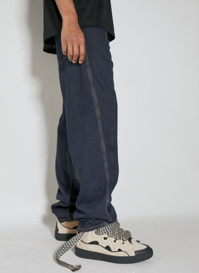 Lanvin Baggy Twisted Leg Jeans In Brown