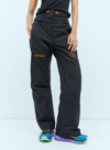Adidas By Stella Mccartney X Terrex Logo-embroidered Straight-leg Trousers In Black