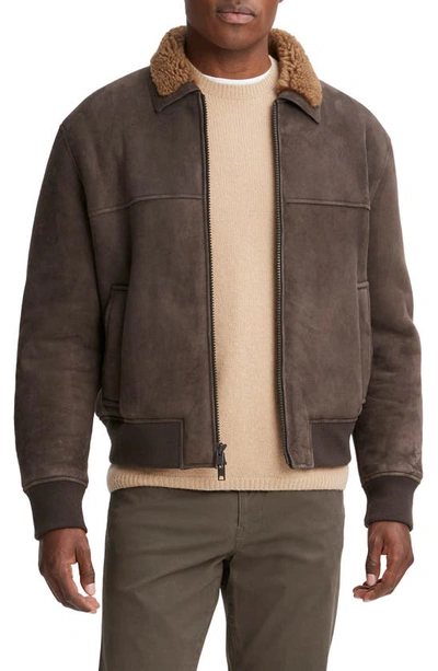 Vince Shearling Bomber Jacket In Palomar