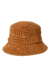 O'neill Piper Cotton Terry Cloth Bucket Hat In Rustic Brown