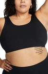 Nike Women's Alate All U Light-support Lightly Lined U-neck Sports Bra (plus Size) In Black