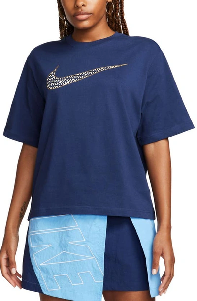 Nike Women's  Sportswear X  United Boxy T-shirt In Blue