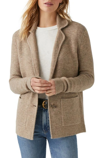 Michael Stars Diana Knit Blazer In Dark Oatmeal