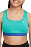 Nike Swoosh Big Kids' (girls') Sports Bra In Green