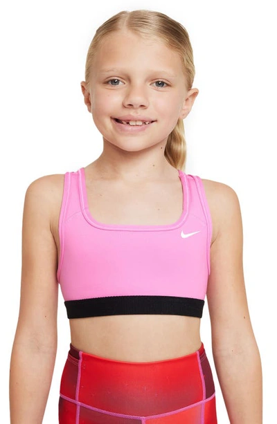 Nike Swoosh Big Kids' (girls') Sports Bra In Red