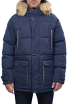 RAINFOREST SUMMIT WATER RESISTANT HOODED QUILTED PARKA WITH FAUX FUR TRIM