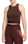 Nike Women's  Pro Dri-fit Crop Top In Brown