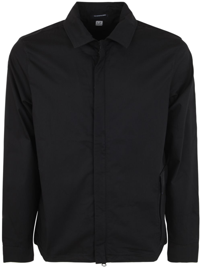 C.p. Company Metropolis Series Gabardine Shirt In Black