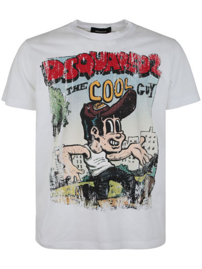 Dsquared2 Cigarette Fit White T-shirt