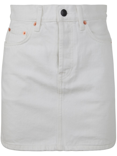 Wardrobe.nyc Denim Mini Skirt Clothing In White