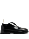 Jacquemus Pavane Patent-leather Derby Shoes In Black