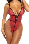 OH LA LA CHERI MARLEY OPEN GUSSET LACE TEDDY