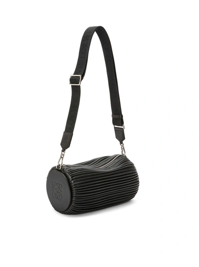 Loewe Bracelet Pouch Large Leather-blend Clutch Bag In Black