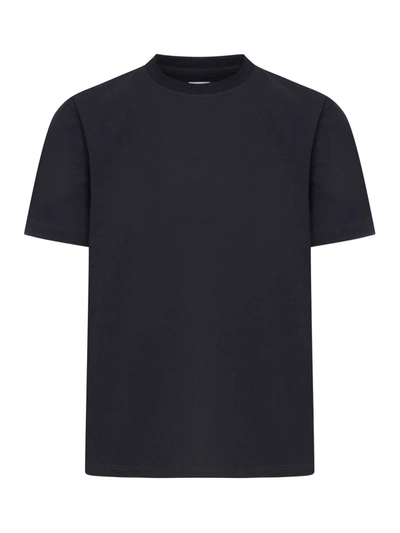 Bottega Veneta Black Cotton T-shirt In Blue