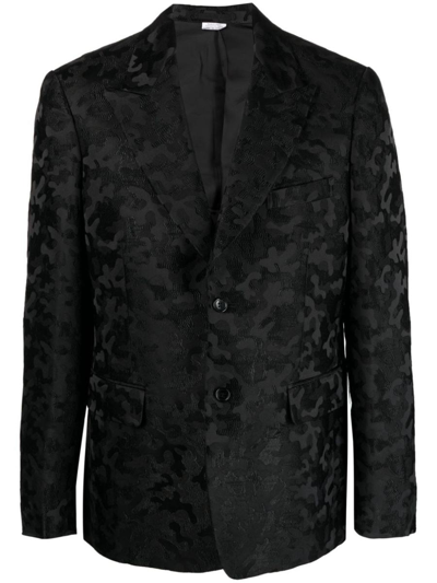 Comme Des Garçons Homme Deux Comme Des Garçons Homme Plus Single Breast Jacquard Blazer In Black