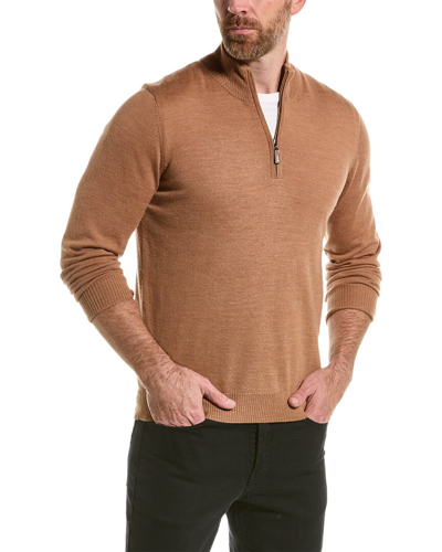Mette Merino Wool V-neck Sweater In Brown