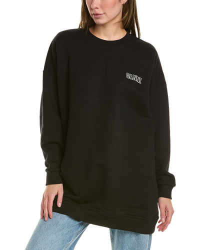 Ganni Oversized Sweatshirt In Black