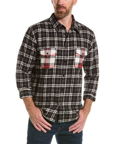 The Kooples Check Flannel Shirt In Black