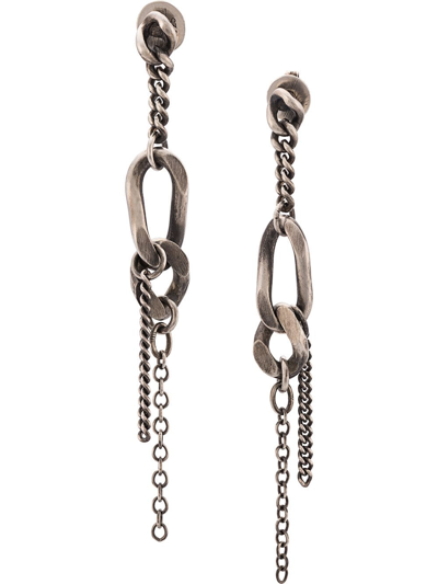 Werkstatt:münchen Chain Charm Earring In Silver