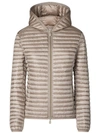 Save The Duck Brown Padded Jacket In Pink