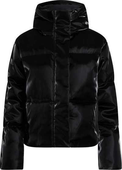 Calvin Klein Black Jacket With Fixed Hood