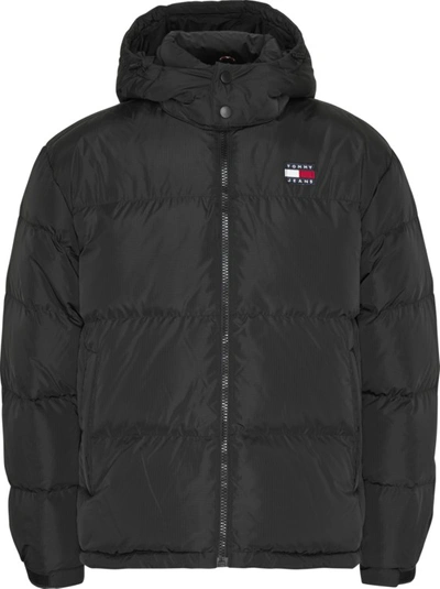 Tommy Jeans Logo-patch Padded Down Jacket In Black