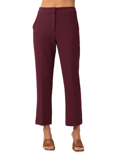 Trina Turk Women's Highland Park Pants In Bryant Park Bordeaux