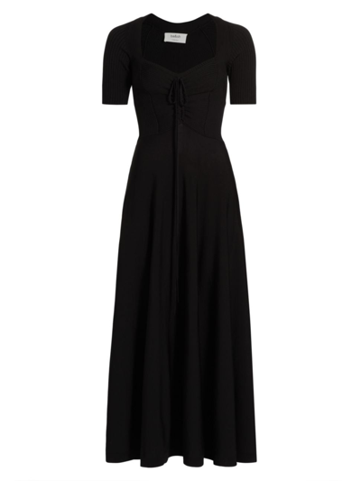 Ba&sh Women's Edora Knit Tie-front Midi-dress In Noir